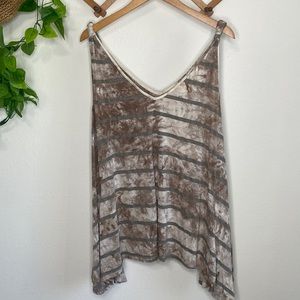Seven7 Twisted V Tie Dye Sharkbite Tank Stripe 2X